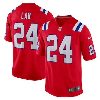 mens nike ty law red new england patriots retired player alt
